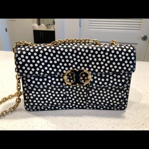 Tory Burch Navy with gold handbag